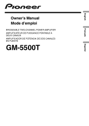 Pioneer GM-5500T Owner's Manual