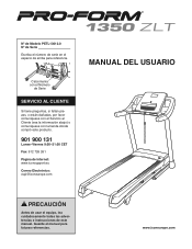 ProForm 1350 Zlt Treadmill Spanish Manual