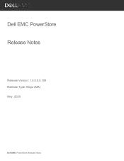 Dell PowerStore 7000X EMC PowerStore Release Notes for PowerStore OS Version 1.0.0.0.5.109