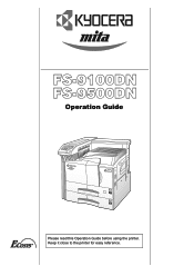 Kyocera FS-9500DN FS-9100/9500 Operation Guide Rev-1.3