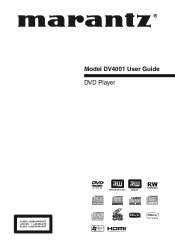 Marantz DV4001 DV4001 User Manual