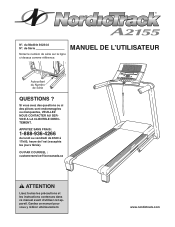 NordicTrack A2155 Treadmill Canadian French Manual