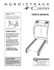 NordicTrack C2050 Treadmill English Manual