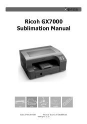Ricoh GX7000 Sublimation Manual