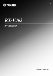 Yamaha RXV363-B Owners Manual