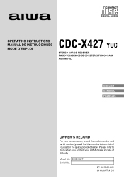 AIWA CDC-X427 Operating Instructions