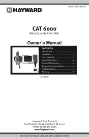 Hayward CAT 6000 CAT 6000 Owners Manual