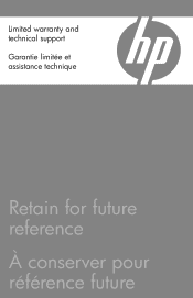 HP TouchSmart tm2-2100 Limited warranty and technical support (1 Year)