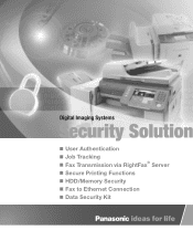 Panasonic DP-MB350 Digital Imaging Systems Security Solutions