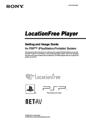 Sony LFPK1 Setting and Usage Guide for PSP™ System (for PSP firmware ver. 2.70 or higher)