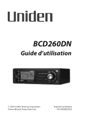 Uniden BCD260DN French Owners Manual