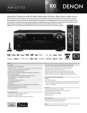 Denon AVR-3311CI Literature/Product Sheet