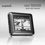 Garmin Nuvi 500 Quick Start Manual