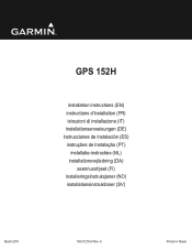 Garmin GPS 152H Installation Instructions