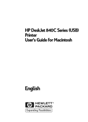 HP Deskjet 840/842/843c (English) Macintosh Connect * User's Guide - C6419-90001