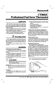 Honeywell CT8602C Owner's Manual