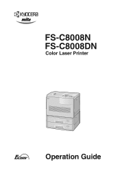 Kyocera FS-C8008DN FS-C8008N/DN Operation Guide Rev-1.0