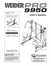 Weider Pro 9950 User Manual