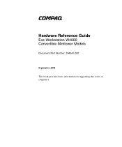 HP Evo Workstation w4000 Evo Workstation W4000 CMT Hardware Reference Guide