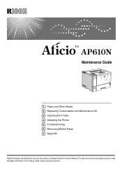 Ricoh AP610N Maintenance Manual