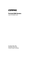 Compaq ProLiant 8500 Compaq ProLiant 8500 Setup and Installation Guide