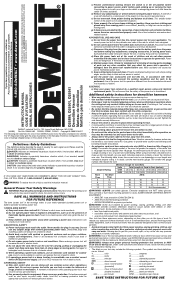 Dewalt D25941K Instruction Manual