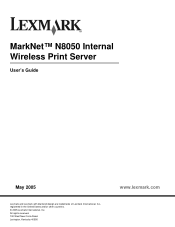 Lexmark Network Printer Device N8050 User Guide