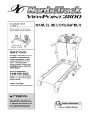 NordicTrack Viewpoint 2800 Treadmill Canadian French Manual