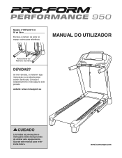 ProForm Performance 950 Treadmill Portuguese Manual