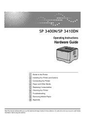 Ricoh Aficio SP 3410DN Hardware Guide