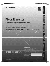 Toshiba 20HLV86 Owner's Manual - French