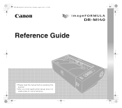 Canon imageFORMULA DR-M140 Document Scanner Reference Guide