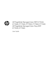 HP PageWide Managed Color MFP E77650-E77660 User Guide