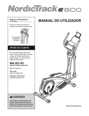 NordicTrack E 600 Elliptical Portuguese Manual