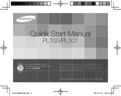 Samsung PL100 Quick Guide (easy Manual) (ver.1.0) (English, Danish, Estonian, Finnish, Latvian, Lithuanian, Russian, Swedish, Ukrainian)