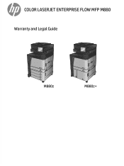 HP Color LaserJet Enterprise flow MFP M880 Warranty and Legal Guide