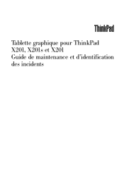 Lenovo ThinkPad X201 (French) Service and Troubleshooting Guide