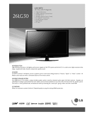 LG 26LG30 Specification (English)