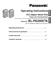 Panasonic BL-PA300KTA Hd-plc Ethernet Adaptor - Multi Language