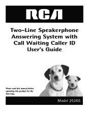 RCA 25205RE1 User Guide
