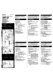 Sony SRF-29 Users Guide