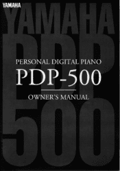 Yamaha PDP-500 Owner's Manual (image)