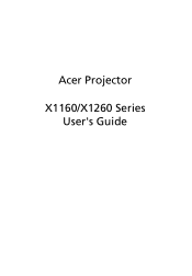 Acer X1160 X1160 User's Guide EN