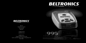 Beltronics BELV995 User Manual