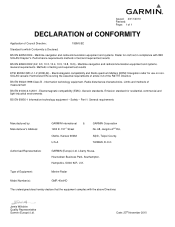 Garmin GMR 406 xHD Open Array and Pedestal Declaration of Conformity