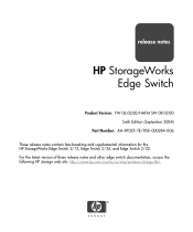 HP 316095-B21 FW V06.02.00/HAFM SW V08.02.00 HP StorageWorks Edge Switch Release Notes (AA-RTDZF-TE, September 2004)