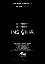 Insignia NS-46D400NA14 Important Information (English)