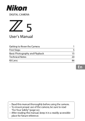 Nikon Z 5 Users Manual