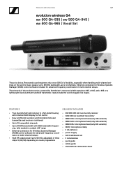 Sennheiser EW 500 G4-935 Product Specification ew 500 G4-935/945/965