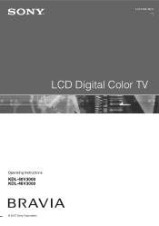 Sony KDL-46V3000 Operating Instructions